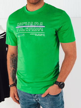 Pánske tričko s potlačou, zelené Dstreet RX5438