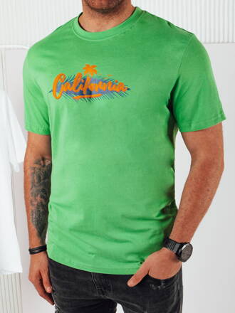 Pánske tričko s potlačou, zelené Dstreet RX5373
