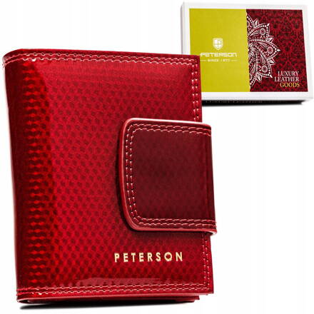 Malá, kožená dámska peňaženka so zapínaním - Peterson