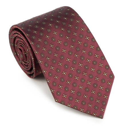 Bordová kravata z hodvábu.