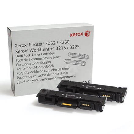 Xerox originál toner 106R02782, black, 6000 (2x3000)str., Xerox Phaser 3052,3260, WorkCentre 3215,3225, dual pack, O, čierna