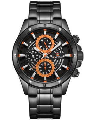 Pánske hodinky NAVIFORCE - NF9149 (zn090a) black / orange