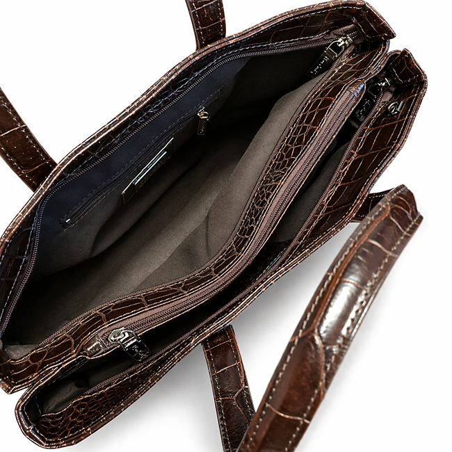 Luxusná kožená kabelka Pierre Cardin FRZ 1311 Cocco tmavohnedá, Vyberte variant hnedá