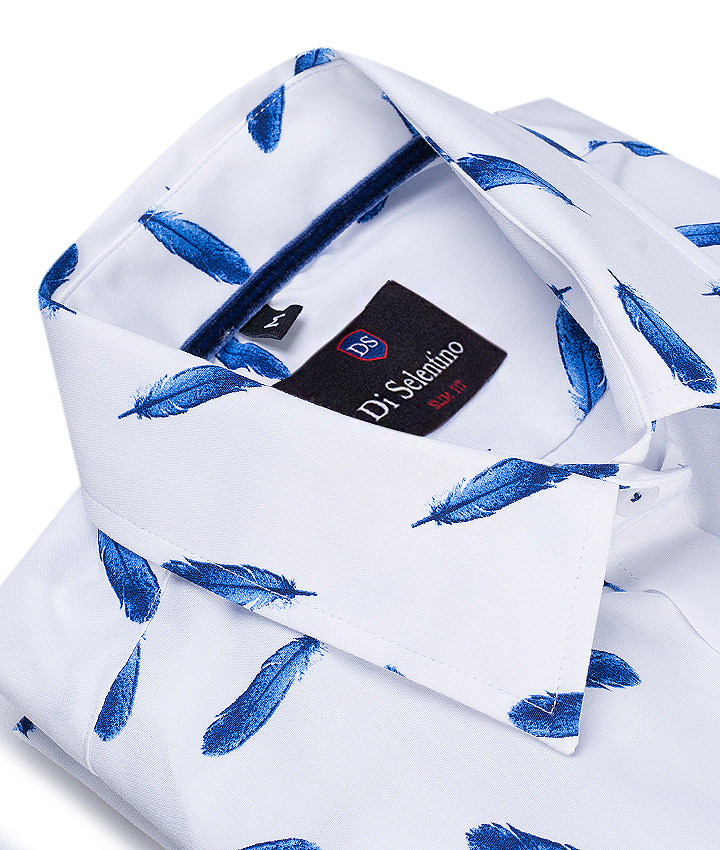 E-shop Biela dámska košeľa so vzorom Di Selentino JAPAN - Slim fit