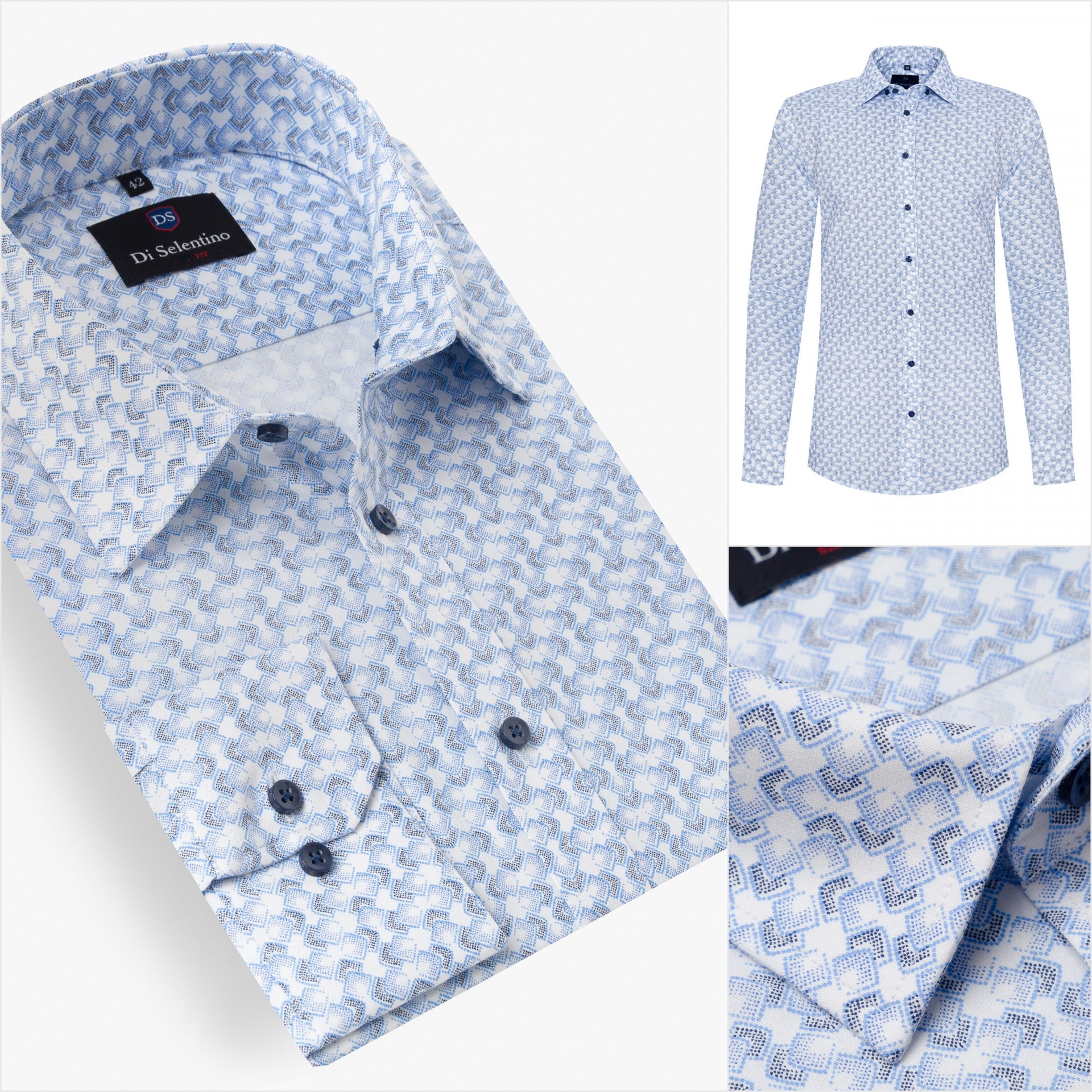 E-shop Pánska košeľa s moderným vzorom v SLIM FIT strihu BergenSLIM