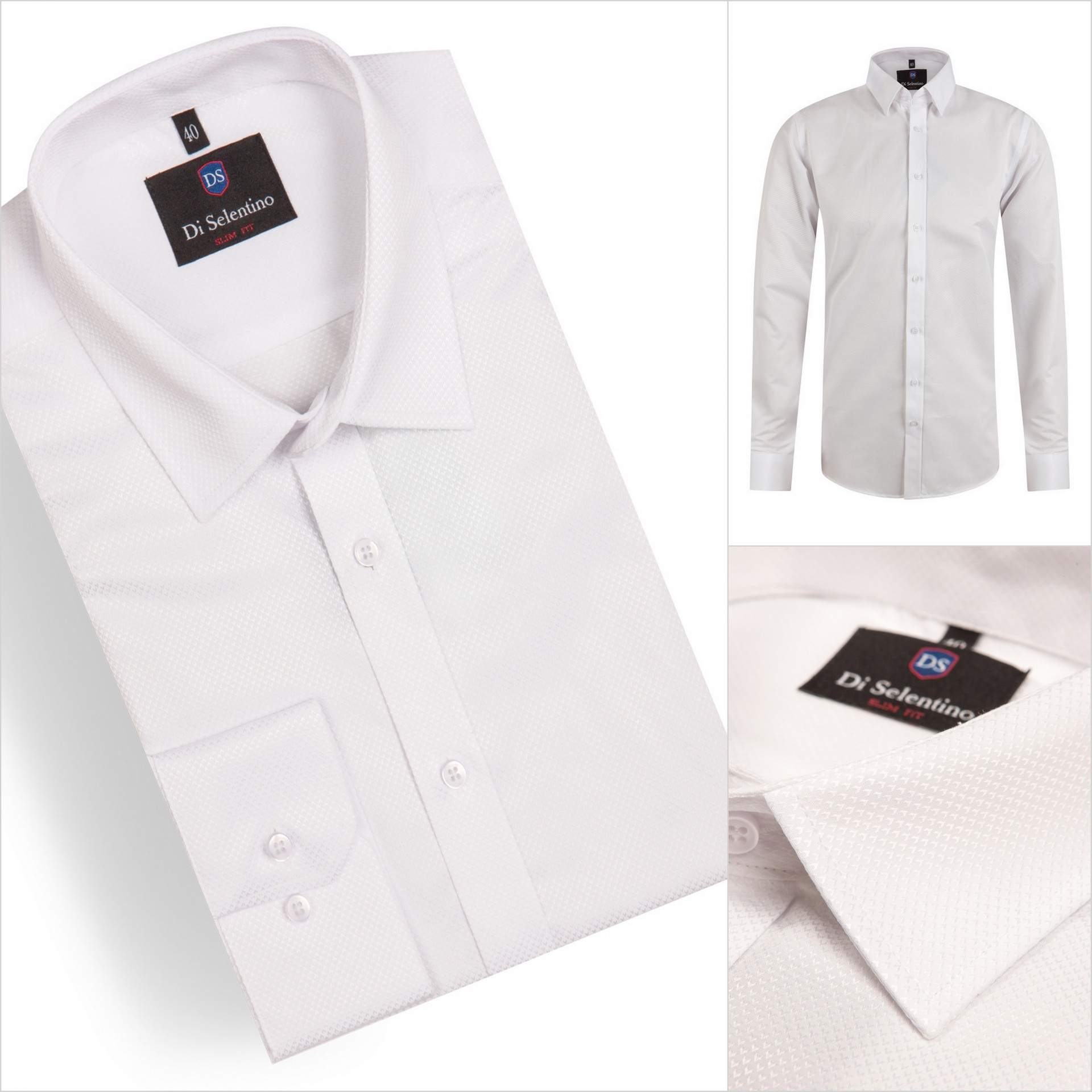 E-shop Luxusná košeľa s decentným vzorom v SLIM STRIHU - CannesSLIM skl.
