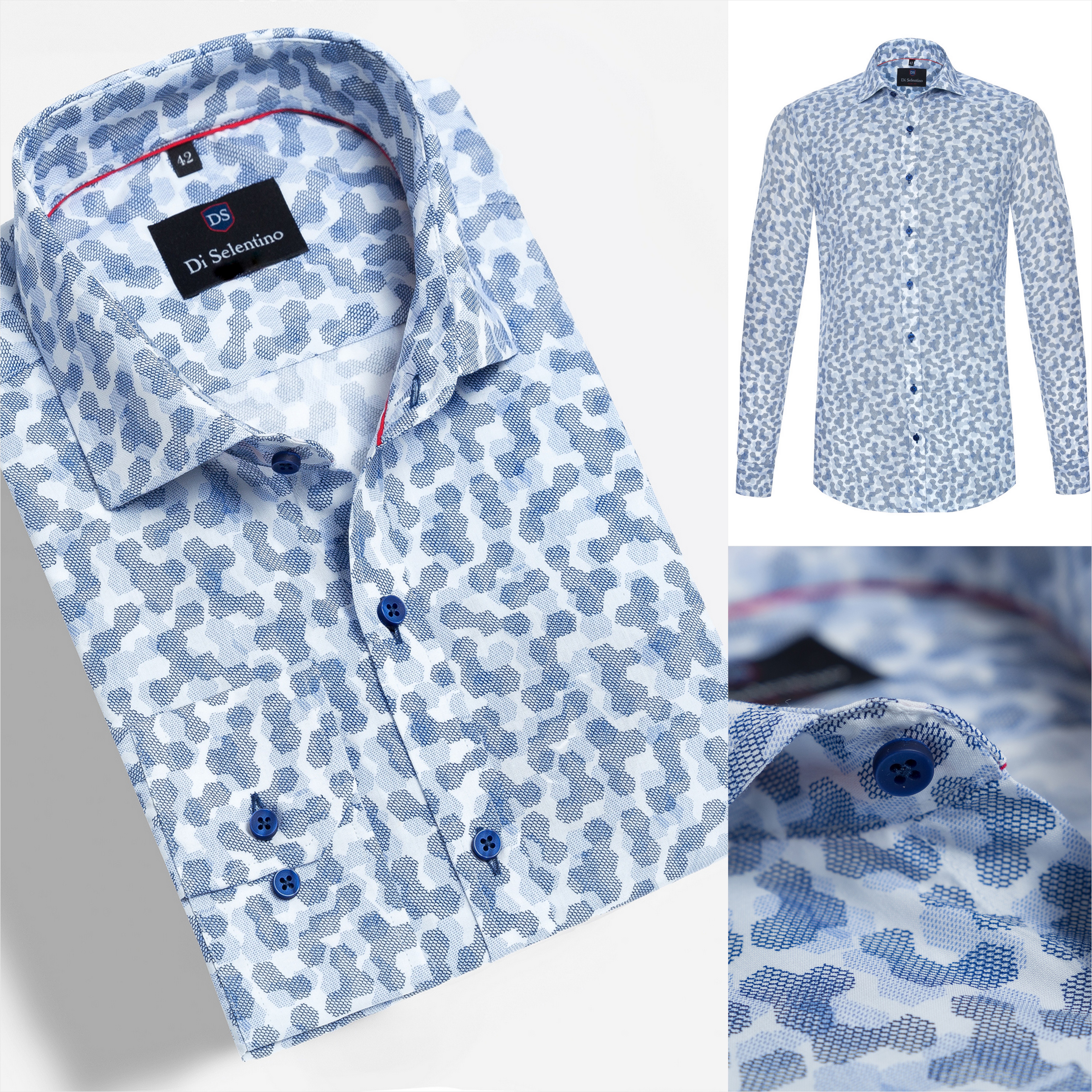 E-shop Bavlnená košeľa so vzorom Di Selentino - OdessaCLASSIC