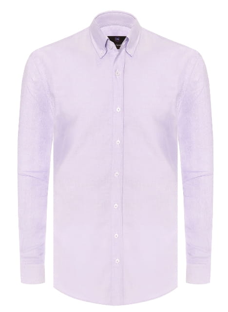 E-shop Košeľa v klasickom strihu Oxford purple / classic fit