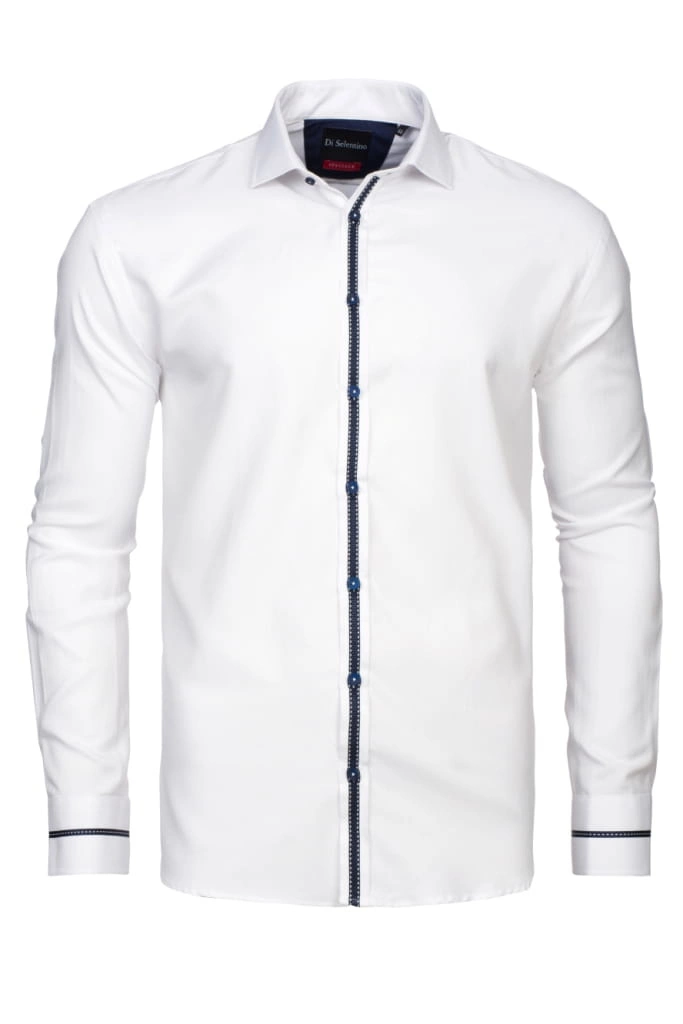 Kvalitná biela pánska košeľa v klasickom strihu - WarsawCLASSIC