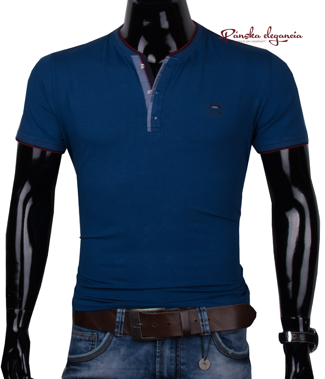 Pánske tričko modrej farbe MARCO Y-52 Pánske tričko modrej farbe MARCO Y-52