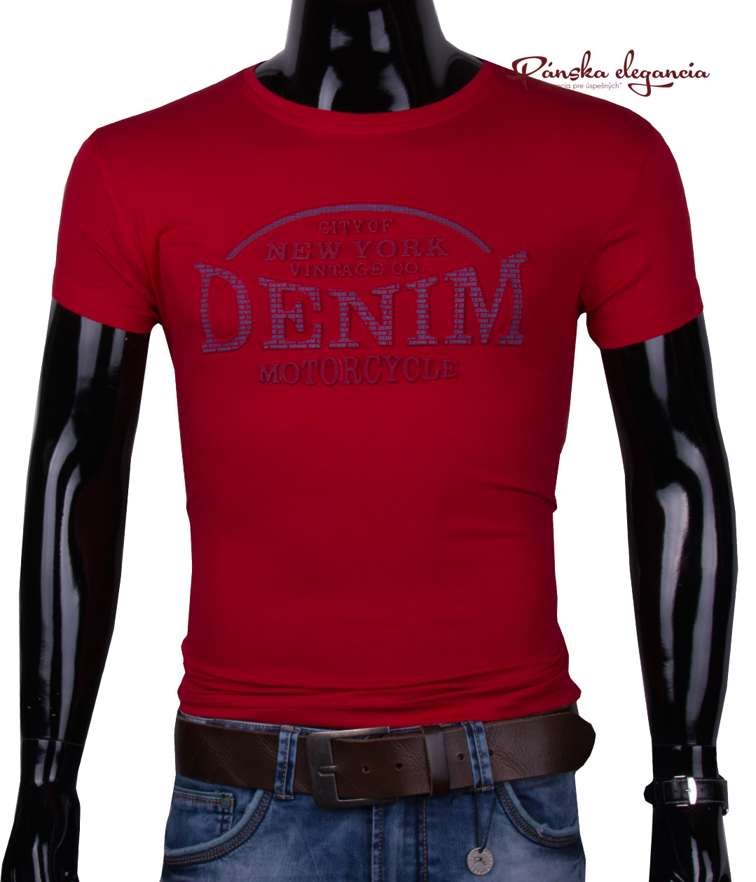 E-shop 11443-4 Pánske tričko v červenom prevedení.