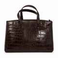 Luxusná kožená kabelka Pierre Cardin FRZ 1311 Cocco tmavohnedá