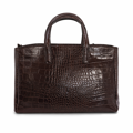 Luxusná kožená kabelka Pierre Cardin FRZ 1311 Cocco tmavohnedá