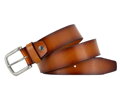 Koňakový pánsky kožený opasok LINDENMANN