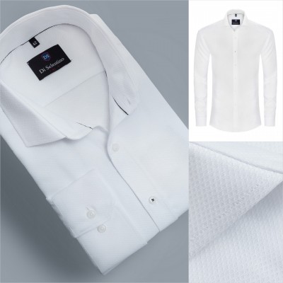 Luxusná biela pánska košeľa v klasickom strihu CharlesCLASSIC