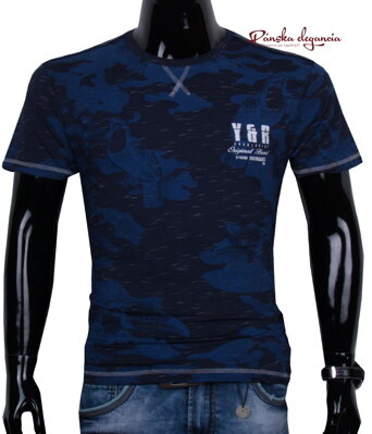 11444-58 Tričko v odieňoch modrej farby.