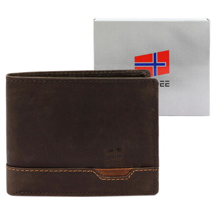 Pánska kožená peňaženka bez zapínania v troch farbách Nordee,skl.