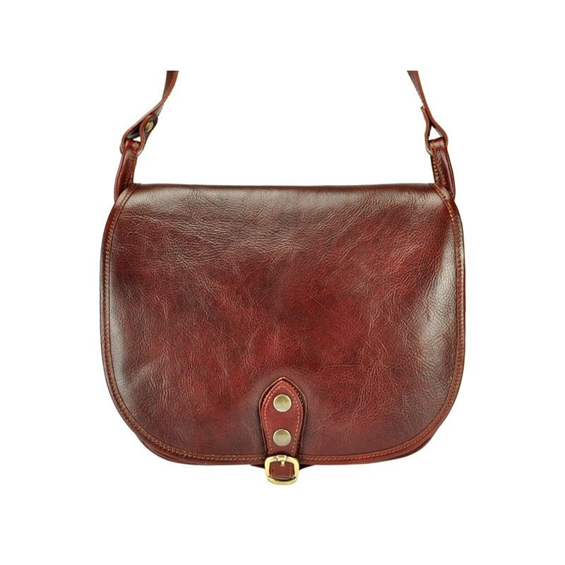 Kožená crossbody kabelka Igi 8863 N hnedá skl.