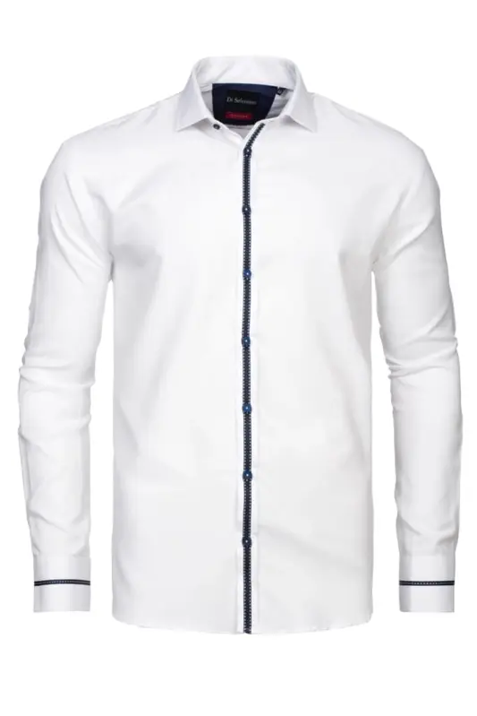 Kvalitná biela pánska košeľa v klasickom strihu - WarsawCLASSIC