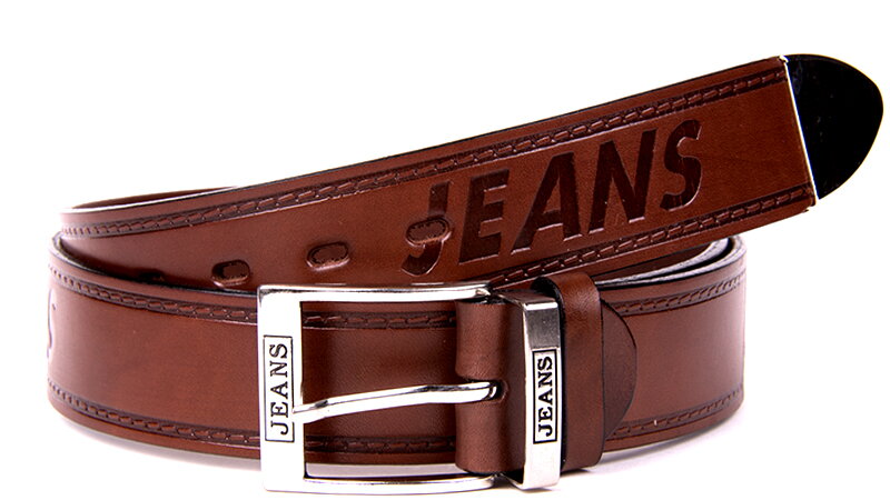 Hnedý pánsky opasok JEANS.