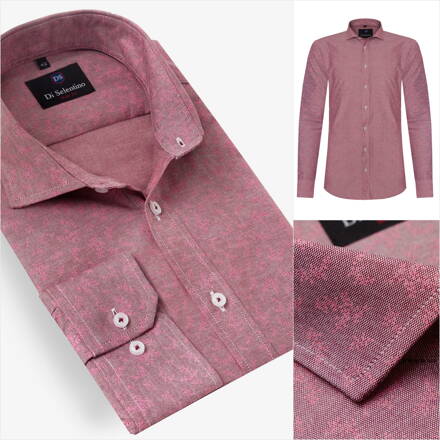 Ružová pánska košeľa s kvetinovým vzorom NaplesSLIM 