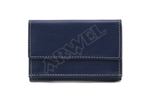 Modrá dámská kožená mini peněženka
