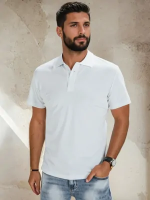 Biele trendové POLO tričko