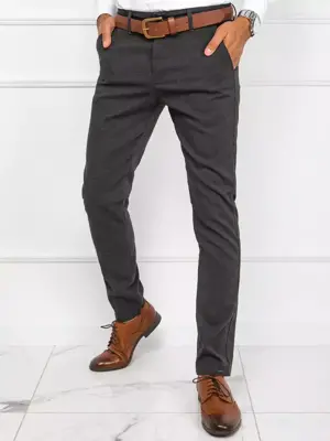 Tmavo-sivé elegantné nohavice
