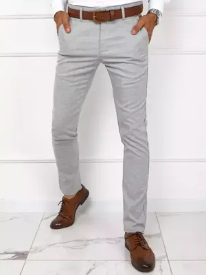 Pánske nohavice svetlo-sivej farby