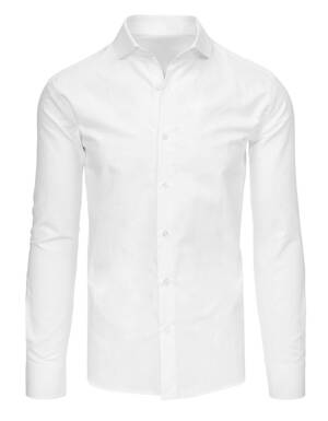 Elegantná biela pánska košeľa s dlhým rukávom (dx1476)