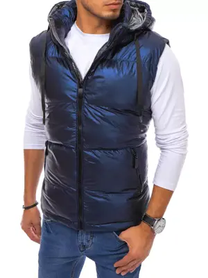 Pánska granátová vesta s kapucňou skl.46