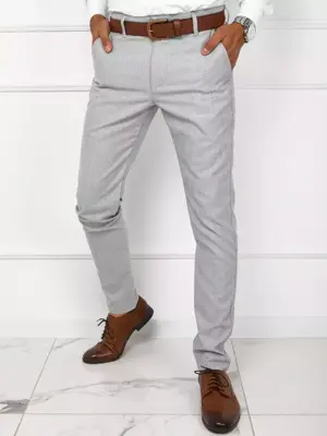 Elegantné svetlo-sivé nohavice