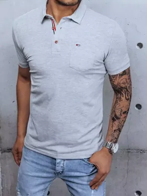 Pánske svetlo-sivé POLO tričko