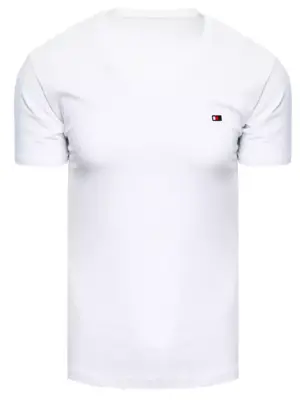 Biele pánske bavlnené tričko