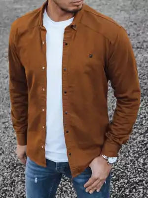 Pánska košeľa vo farbe camel