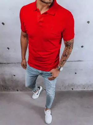 Trendové červené POLO tričko
