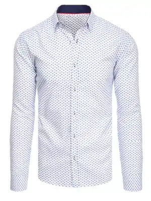 Biela elegantná košeľa so vzorom