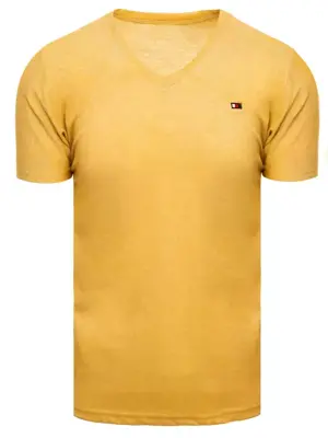 Žlté bavlnené pánske tričko