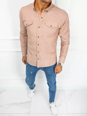 Pekná džínsová ružová košeľa