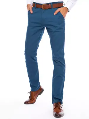 Modré pánske nohavice v elegantnom prevedení