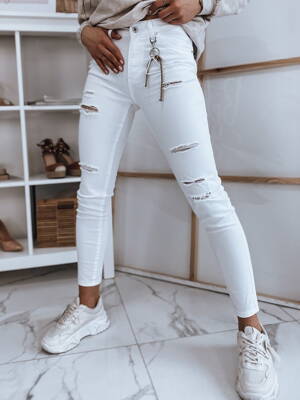 Pútavé biele džínsy pre dámy skl.31
