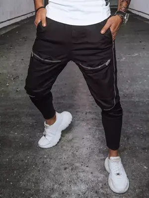 Moderné čierne jogger nohavice