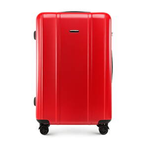 Veľký červený cestovný kufor