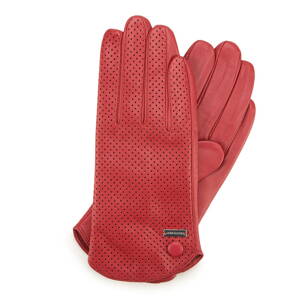Červené dámske rukavice.