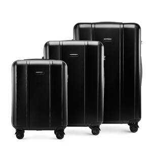 Sada 3 čiernych cestovných kufrov