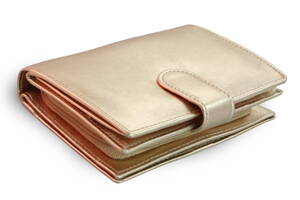 Růžovozlatá dámská kožená peněženka se zápinkou 511-9769-01