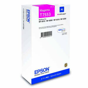 Epson originál ink C13T755340, T7553, XL, magenta, 4000str., 39ml, 1ks, Epson WorkForce Pro WF-8590DWF, purpurová