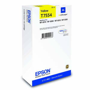Epson originál ink C13T755440, T7554, XL, yellow, 4000str., 39ml, 1ks, Epson WorkForce Pro WF-8590DWF, žltá