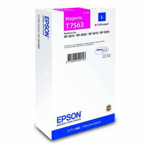 Epson originál ink C13T756340, T7563, L, magenta, 1500str., 14ml, 1ks, Epson WorkForce Pro WF-8590DWF, purpurová