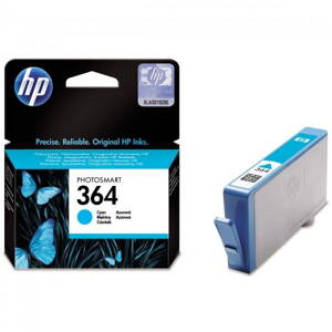 HP originál ink CB318EE, HP 364, cyan, blister, 300str., HP Photosmart B8550, C5380, D5460, azurová